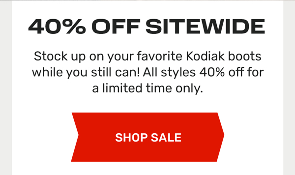 40% OFF SITEWIDE - SHOP SALE